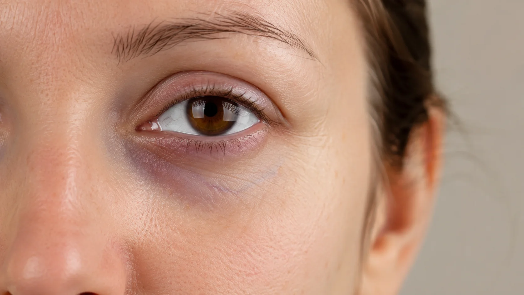 Ojeras vasculares — tono azulado por vasos sanguíneos visibles bajo la piel, Spazio Barcelona